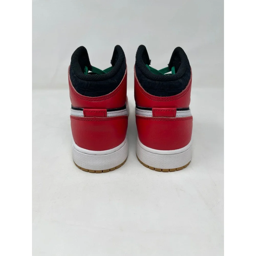 Nike Air Jordan 1 Mid SE GS Christmas Red Black Green DQ8418-006 Kids Size 6Y